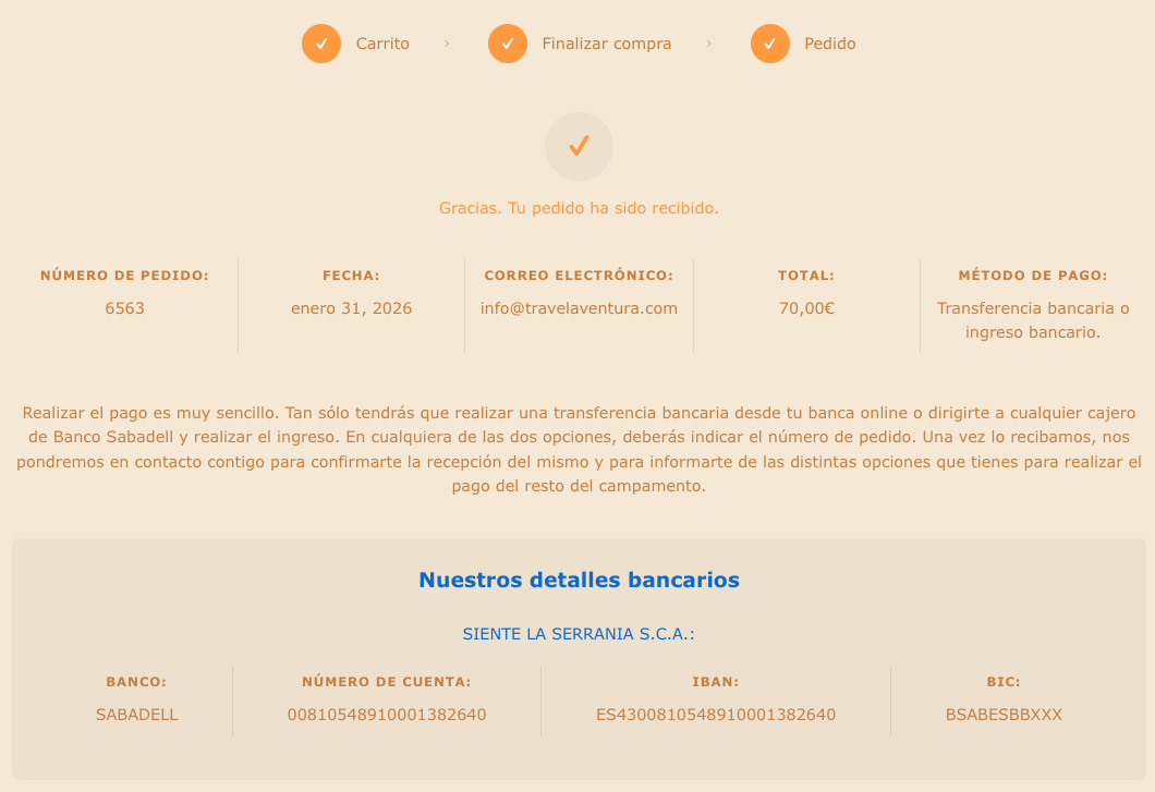 Datos de transferencia